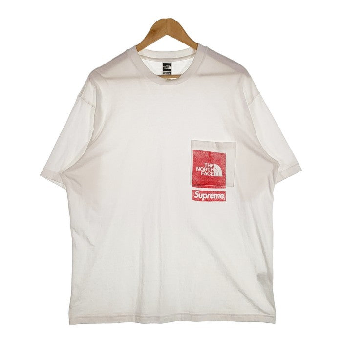 SUPREME シュプリーム 23SS THE NORTH FACE ノースフェイス Printed Pocket Tee プリント ポケットTシャツ  ホワイト NT02309I Size M 福生店