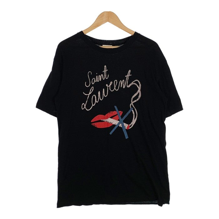 SAINT LAURENT PARIS サンローランパリ 17AW Smoking Lip Tee スモーキング リップ Tシャツ ブラック Size  S 福生店