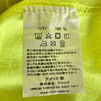 AWAKE アウェイク Tシャツ ロゴ 半袖 蛍光 イエロー sizeL 瑞穂店