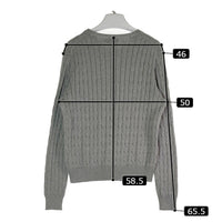 RALPH LAUREN ラルフローレン ケーブル編み コットンニット セーター グレー sizeXL 瑞穂店