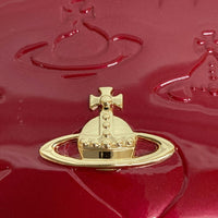 Vivienne Westwood ヴィヴィアンウエストウッド 13vv110 三つ折り財布 パテントレザー がま口 レッド 瑞穂店