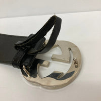 GUCCI グッチ レザーベルト 114984 ブラック size95・38 瑞穂店