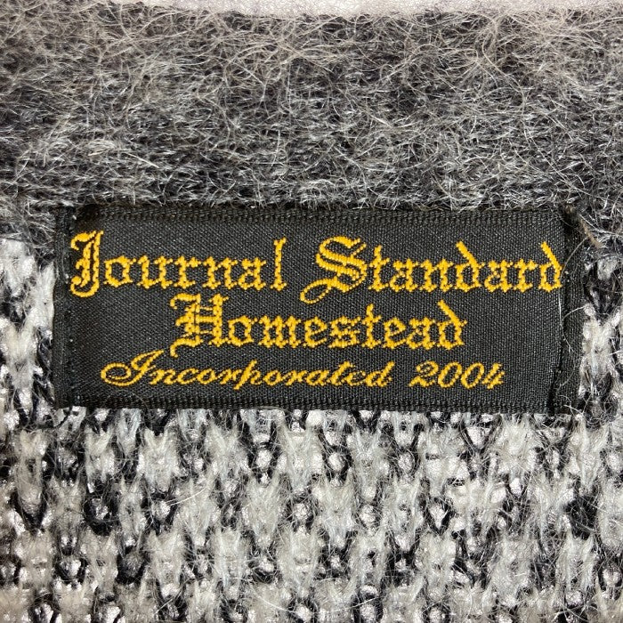 J.S Homestead JOURNAL STANDARD HOMESTEAD 22-080-470-1790-3-0  ジャーナルスタンダードホームステッド モヘヤ ニット カーディガン グレー sizeL 瑞穂店