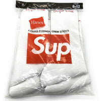 SUPREME シュプリーム Hanes Crew Socks 4P ヘインズ クルーソックス ホワイト 福生店