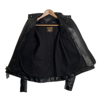 VANSON バンソン レザー シングルライダースジャケット ライナー付 ブラック Size 34 福生店