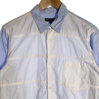 COMME des GARCONS HOMME コムデギャルソンオム 17SS コットン 切替 長袖シャツ ホワイト ブルー HS-B009 Size M 福生店