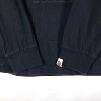A BATHING APE アベイシングエイプ フロントプリント ロンT ブラック sizeS 瑞穂店
