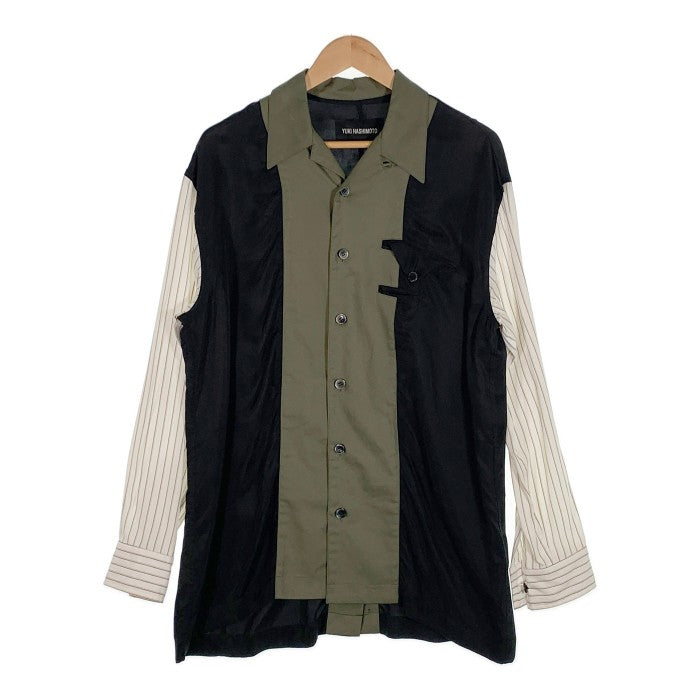 YUKI HASHIMOTO ユウキハシモト 20AW Lining Shirt オープンカラーシャツ 切替 異素材 Size 46 福生店