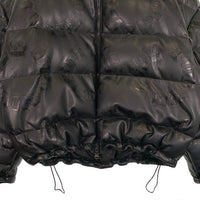 A FEW GOOD KIDS アフューグッドキッズ Logo Puffer Jacket サークルロゴ フェイクレザー パファージャケット ブラック Size XL 福生店