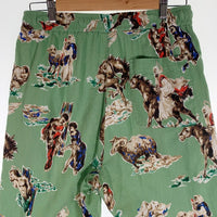 SAINT MICHAEL セントマイケル 21SS PJ Pants パジャマパンツ 総柄プリント グリーン Size M 福生店