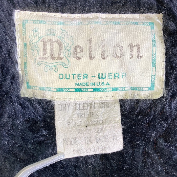 MELTON メルトン 70's ウール ボア ジャケット USA製 紺 チェック 柄