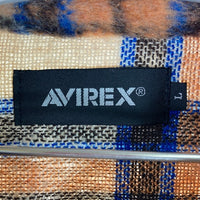 AVIREX アヴィレックス SHAGGY CHECK SHIRT シャギー チェック ウール混 シャツ ベージュ sizeL 瑞穂店
