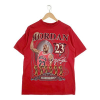 90's MICHAEL JORDAN マイケルジョーダン ALL STAR MVP イラストプリント Tシャツ OCEAN BAY レッド Size M 福生店