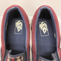 VANS バンズ V98FLN slip on スリッポン フランネル チェック バーガンディ size27.5cm 穂店