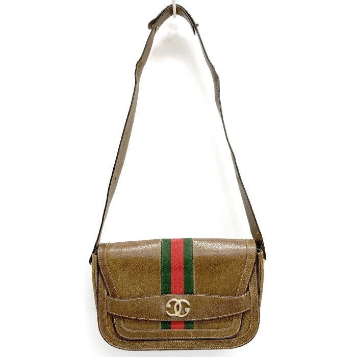 OLD GUCCI オールドグッチ レザー ショルダーバッグ シェリーライン 