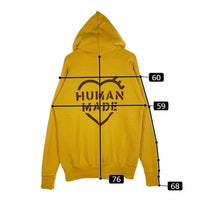 HUMAN MADE ヒューマンメイド 22AW TSURIAMI HOODIE 吊り編み プルオーバー スウェットパーカー マスタード Size XL 福生店
