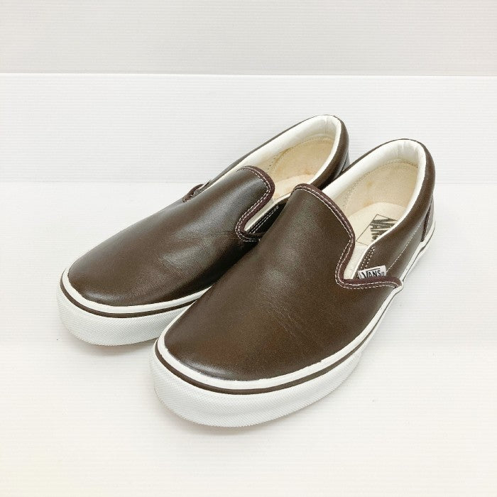 VANS バンズ slip-on スリッポン レザー V98LCL ブラウン size27.5cm 瑞穂店