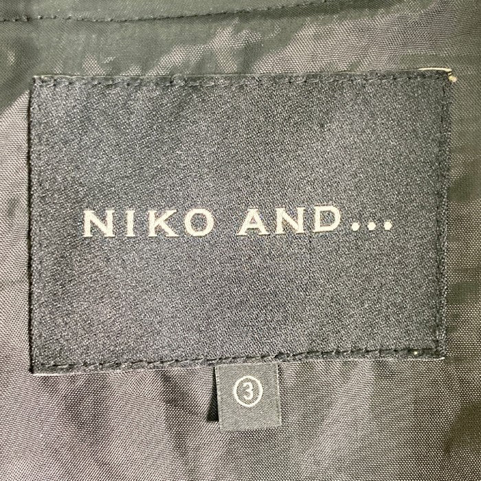 niko and... ニコアンド コーチジャケット ポリエステル 無地 ON71MJ04AD BLACK size3 瑞穂店