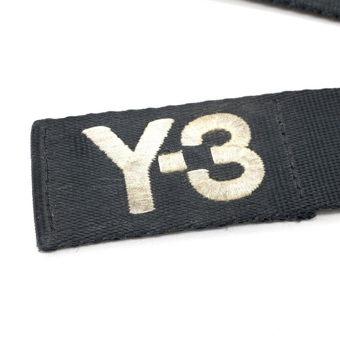 Y-3 ワイスリー ナイロンベルト ブラック 刺繡 プリント Size