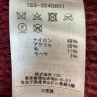 AVIREX アヴィレックス 7833240601 Women モヘアニット Size F バーガンディー 瑞穂店