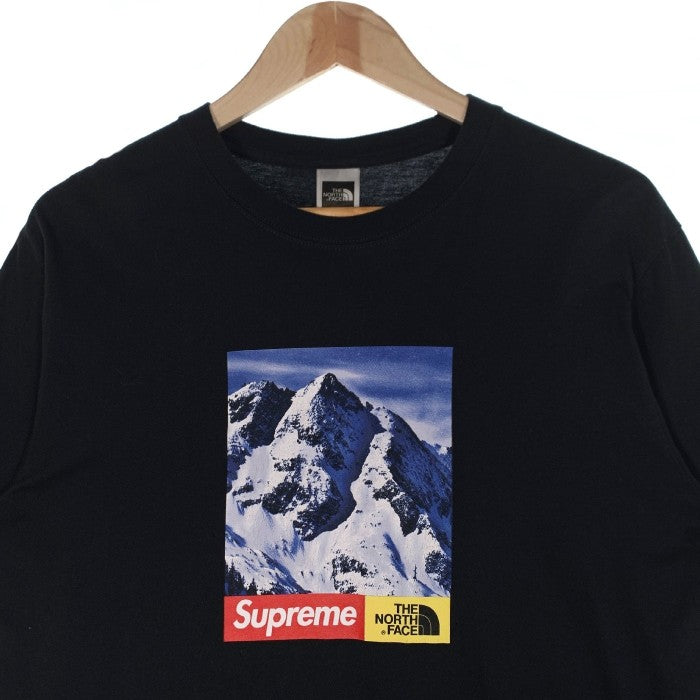 SUPREME シュプリーム THE NORTH FAC ノースフェイス17AW Mountain Tee マウンテン プリント Tシャツ ブラック  並行品 Size M 福生店