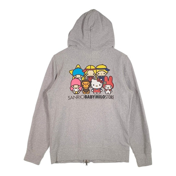 BABY MILO マイロ A BATHING APE アベイシングエイプ SANRIO サンリオ キャラクターズ フルジップスウェットパーカー  グレー Size M 福生店