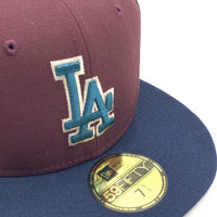 New Era ニューエラ LA Dodgers ドジャース 59FIFTY 40周年記念ワッペン 小豆色 Size 7 5/8(60.6cm) 福生店