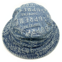 SUPREME シュプリーム 20SS Jacquard Logos Denim Crusher ジャガードロゴ デニムクラッシャーハット インディゴ Size S/M 福生店