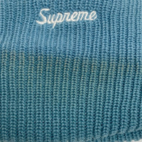 SUPREME シュプリーム 20AW Loose Gauge Beanie ロゴ刺繡ビーニー シアンブルー 瑞穂店