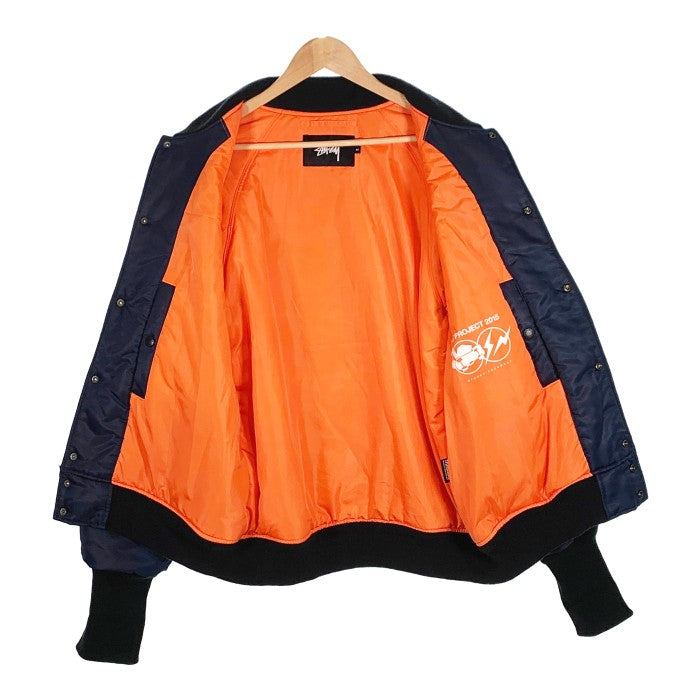 STUSSY ステューシー FRAGMENT DESIGN フラグメントデザイン MA-1 フライトジャケット ネイビー Size M 福生店