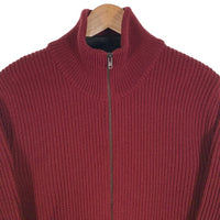 Maison Martin Margiela メゾンマルタンマルジェラ 12AW ドライバーズニット ジップアップ ボルドー S30HA0575 Size M 福生店