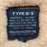 FEDELESS MILITARY フェイドレスミリタリー 87-610-93 FEDELESS 87-810-93 B-3 ムートン フライトジャケット ブラウン sizeL 瑞穂店