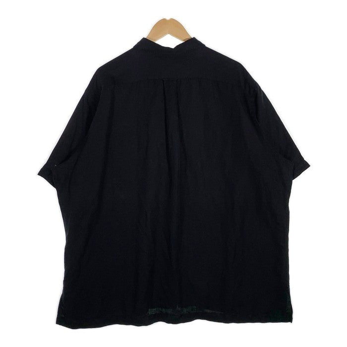 Polo by Ralph Lauren ポロラルフローレン CALDWELL オープンカラーシャツ 半袖 ブラック 裾ポニー リネン シルク  Size XXL 福生店