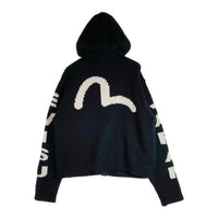 EVISU エヴィス カウチン ウール ニット パーカー 黒 ブラック size38 瑞穂店