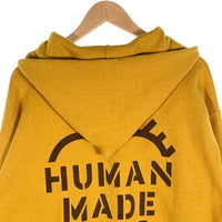HUMAN MADE ヒューマンメイド 22AW TSURIAMI HOODIE 吊り編み プルオーバー スウェットパーカー マスタード Size XL 福生店