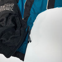 STARTER スターター NFL JAGUARS 中綿 ハーフジップ パーカー ブルゾン ブラック×ブルー sizeL 瑞穂店