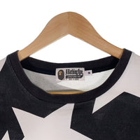 A BATHING APE アベイシングエイプ STA柄 プリントTシャツ ブラック ホワイト Size M 福生店