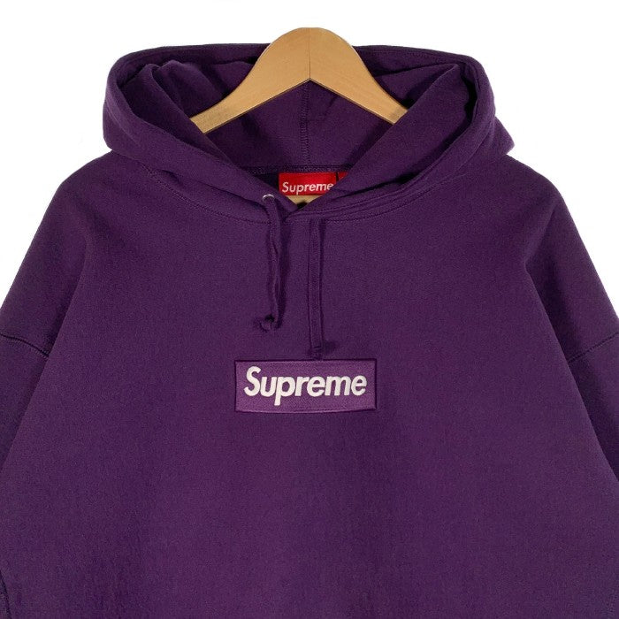 タイププルオーバーM Supreme Box Logo Hooded Dark Purple