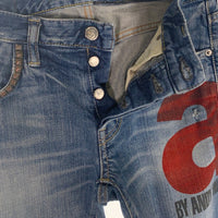 Hysteric Glamour ヒステリックグラマー アンディーウォーホル スタッズデニムパンツ スリム USEDダメージ加工 インディゴ 7AP-0092 Size 30 福生店
