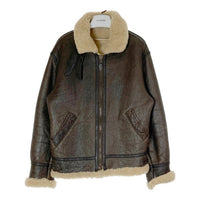 AMERICAN MILITARY WEAR アメリカンミリタリーウェア THE SOURCE社製 B-3 87-610-93 2541-A レザー ボアムートン フライトジャケット ブラウン sizeL 瑞穂店
