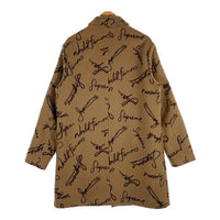 SUPREME シュプリーム 20AW Script Logos Wool Overcoat スクリプトロゴ ウール オーバーコート ベージュ Size M 福生店