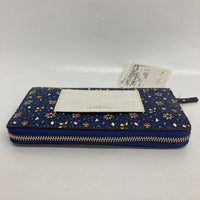 TORY BURCH トリーバーチ ラウンドファスナー 長財布 ボタニカル花柄 ブルー 瑞穂店