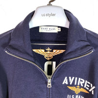 AVIREX アヴィレックス 6193630 CUT刺繍 ジップ スウェット ZIP SWEAT PARKA ネイビー sizeM 瑞穂店