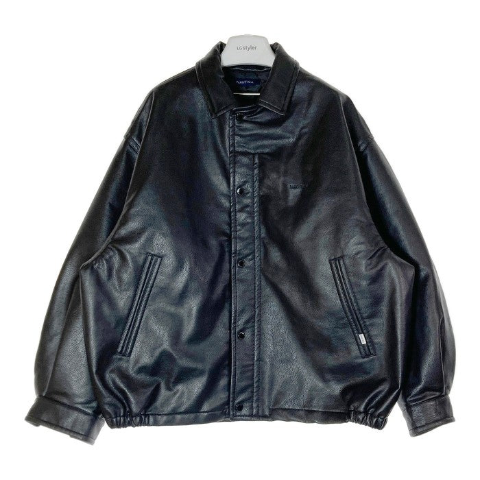 NAUTICA ノーティカ Vegan Leather Insulated Blouson フェイク レザージャケット 233-1574 ブラック  Size L 瑞穂店