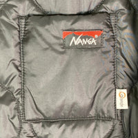 NANGA ナンガ オレンジ別注 キルト ダウンカーディガン ブラック sizeS 瑞穂店