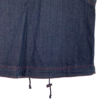 Papas & SONS パパス ストレッチデニム ジップアップベスト プリント ワッペン インディゴ Size S 福生店