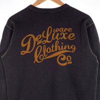 DELUXEWARE デラックスウエア 前V スウェットクルーネックトレーナー スミクロ Size M 福生店