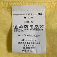 WIND AND SEA ウィンダンシー フロント刺繍 Tシャツ WDS-CS-294 イエロー Size XL 福生店