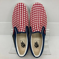 VANS バンズ チェッカー柄 レッド ホワイト スリッポン classic SLIP ON 赤 白 size27.5cm 瑞穂店
