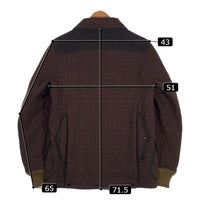 FREEWHEELERS フリーホイーラーズ BUBO SPORTS TOGS チェック柄 ハンティングジャケット リブ レッド Size 38 福生店